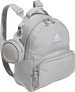 adidas Must Have Mini Backpack, Small Festivals and Travel, Grey Two/White/Silver Metallic, One Size