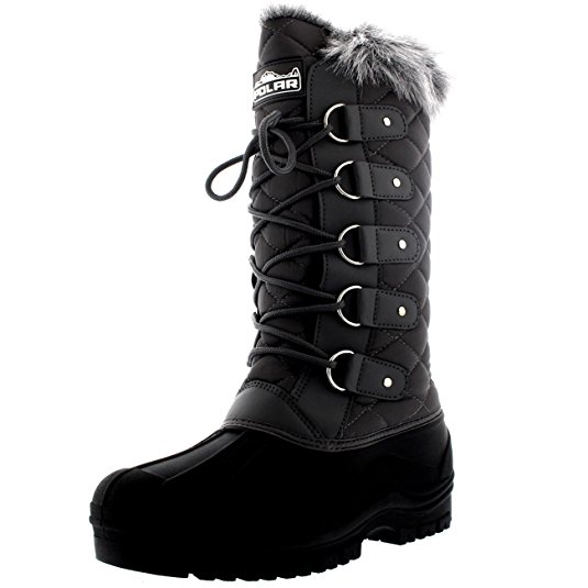 Womens Waterproof Tactical Mountain Walking Snow Knee Boots