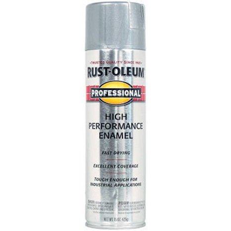 Rust-Oleum 7515838 Professional High Performance Enamel Spray Paint, Aluminum, 14-Ounce