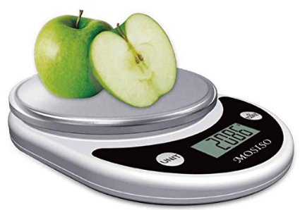 Mosiso - Pro Digital Kitchen Food Scale 1g to 11 lbs Capacity Black