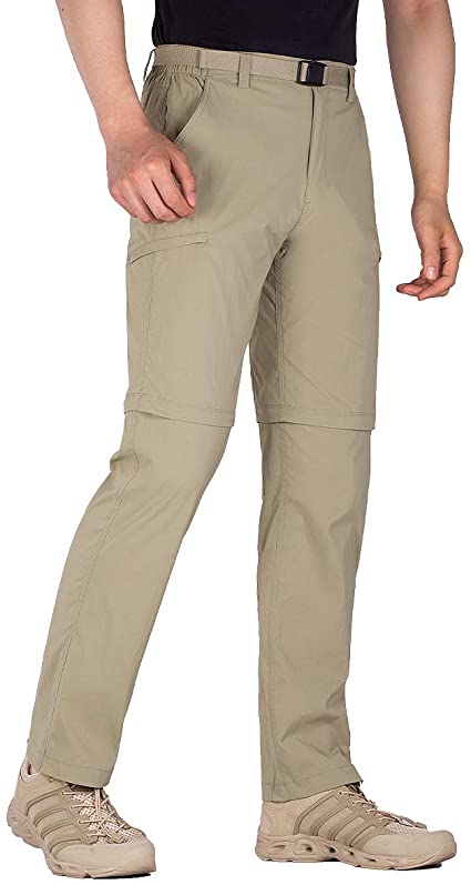 FREE SOLDIER Men's Outdoor Cargo Hiking Pants Lightweight Quick Dry Tactical Pants Nylon Spandex