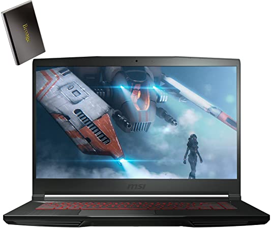 MSI GF63 Thin 15.6" FHD Gaming Laptop, Intel Quad-Core i5-10300H (Beat i7-8750H), 8GB DDR4 RAM, 256GB PCIe SSD, GeForce GTX 1650 4GB, WiFi6, Bluetooth 5.1, Backlit Keyboard, 500GB External Hard Drive