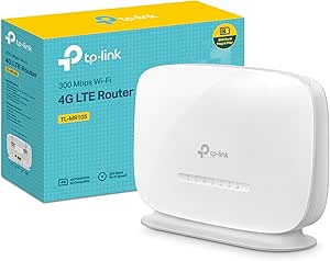 [2024 Nuevo] TP-Link TL-MR105| Router 4G LTE (Cat 4), Router 3G/4G Velocidad de Red hasta 300Mpbs, MicroSim, Puerto Ethernet LAN/WAN, Antena Desmontable, Plug&Play