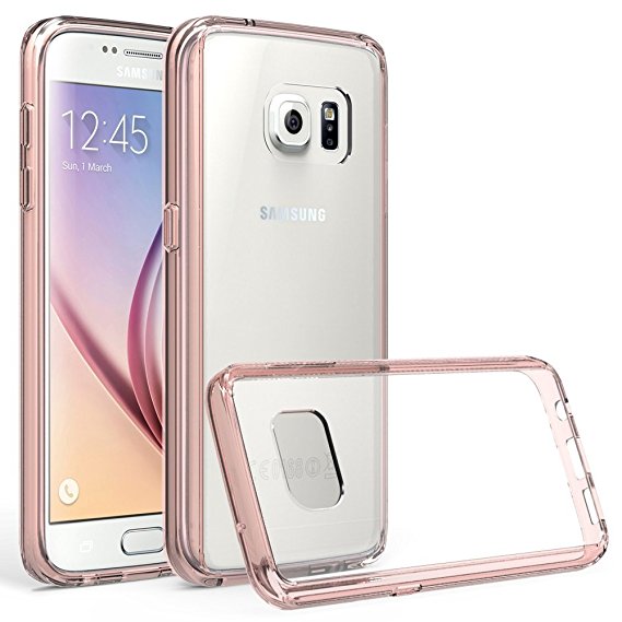 Samsung Galaxy S7 Case, Bastex Crystal Clear Air Fused Rugged Hybrid Ultra Slim Shockproof Bumper with Clear Back Panel Case Cover Flexible TPU for Samsung Galaxy S7 (Pink)