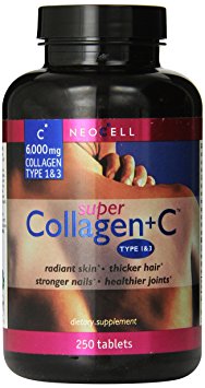 NeoCell Super Collagen Type 1 and 3 6000 mg plus Vitamin C, 250 Count