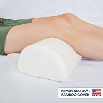 Adjustable Lumbar Back and Knee Sleep Support Pillow - Taller, Wider, with Made in USA Memory Foam