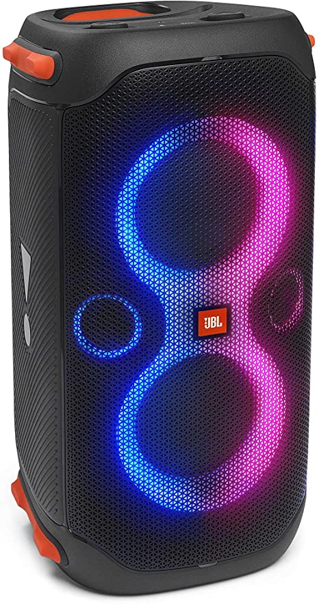 JBL PartyBox 110 Portable Party Speaker with 160W Powerful Sound, Built-in Lights, Up to 12 Hours of Playtime and IPX4 Splashproof Design - Black