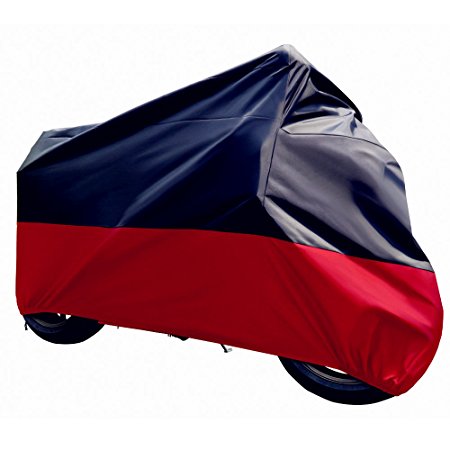 Tokept Black and Red Motercycle Cover Waterproof Sun UV Dustproof XL 96" for All Scooter and Mopeds-Yamaha Honda Suzuki Kavasaki Ducati BMW