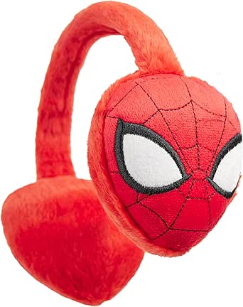 Marvel Spiderman Boys Fluffy Earmuffs, Winter Ear Warmers - Gifts for Boys