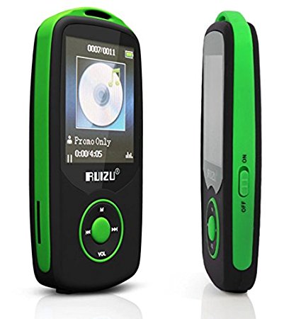 Evodigitals Green Ruizu 20GB Bluetooth Sports Lossless MP3 MP4 Player Music Video FM Tuner