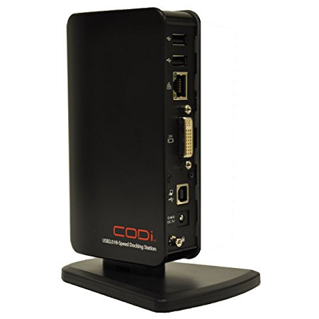 CODi USB 2.0 Port Replicator With Video, Black Docking Station