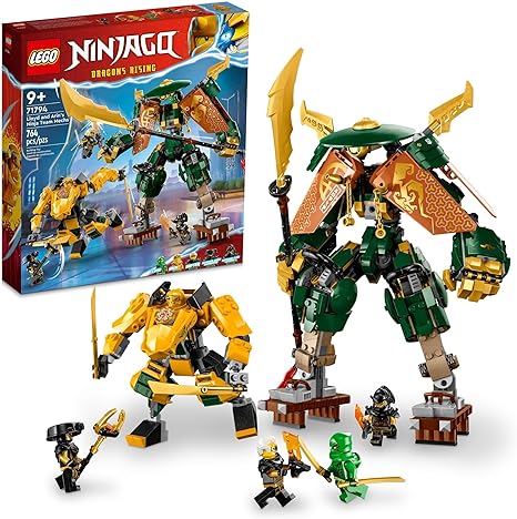 LEGO NINJAGO Lloyd and Arin’s Ninja Team Mechs 71794 Building Toy Set, Featuring 2 Mechs and 5 Minifigures, Idea for Teen Boys, Girls and Kids Ages 9 and Up who Love Ninja Adventures