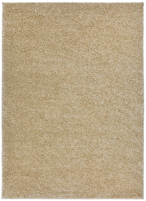 RugStylesOnline, Shaggy Collection Shag Area Rugs, 4'x5'3" - Beige (Champagne)