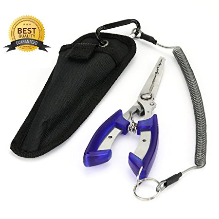 Fishing Pliers fish with Sheath and Lanyard for fresh water and Saltwater by BB Hapeayou