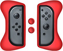 Surge Nintendo Switch Grip Kit, Joy-Con Grips & Thumb Grips - Red