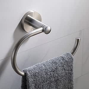 KRAUS Elie Bathroom -Towel Ring, Brushed Nickel Finish, KEA-18825BN