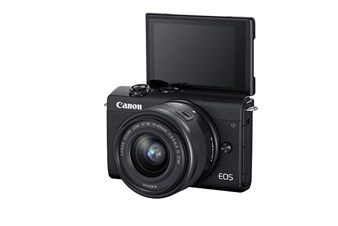 Canon EOS M200 Mirrorless Camera, EF-M 15-45mm f/3.5-6.3 is STM Lens, 24.1 MP, 16 GB Memory Card