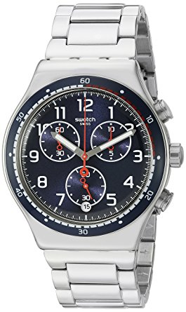 Swatch Men's 'Swatchour' Quartz Stainless Steel Watch, Color:Silver-Toned (Model: YVS426G)