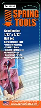 SpringTools 32R12-1 1/32 to 2/32-Inch Combination Nail Set