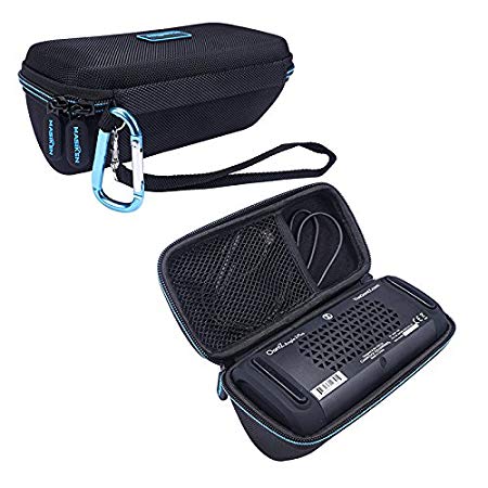 MASiKEN Hard EVA Case Portable Travel Carrying Case Storage Bag for OontZ Angle 3 Plus Portable Wireless Bluetooth Speaker ( Black )