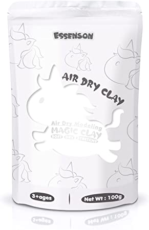 Modeling Clay for Kids, Molding Magic Clay for Kids Air Dry Clay, Super Soft Clay, Art Crafts Toys Gifts for Age 3 4 5 6 7 8  Years Old Boys Girls Kids, 3.5oz/Bag(White)