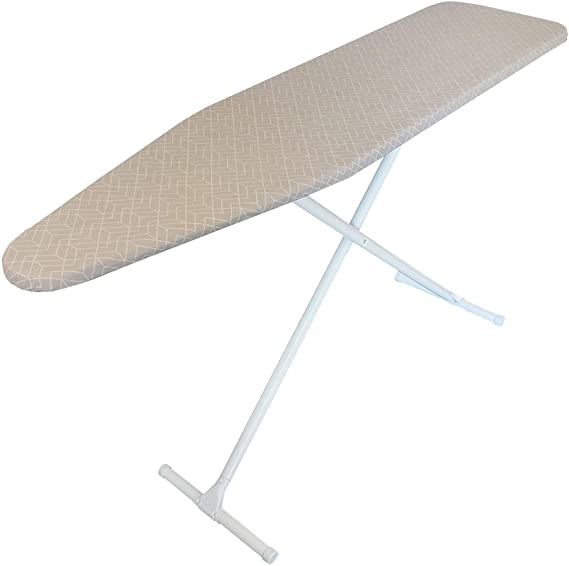 Homz T-Leg Steel Top Ironing Board with Foam Pad, Butterfly Floral Cover