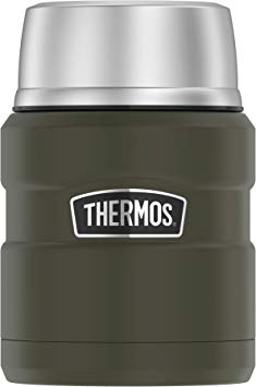 Thermos SK3000AGTRI4 King Food Jar with Folding Spoon, 16 oz, Army Green