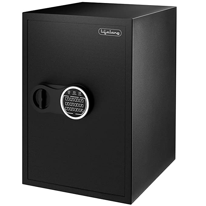 Lifelong LLHS20 56 Litres Home Safe Electronic Locker| Digital Security Safe for Home & Office with Motorized Locking Mechanism, 2 Cubic Feet(1 Year Warranty, Black)