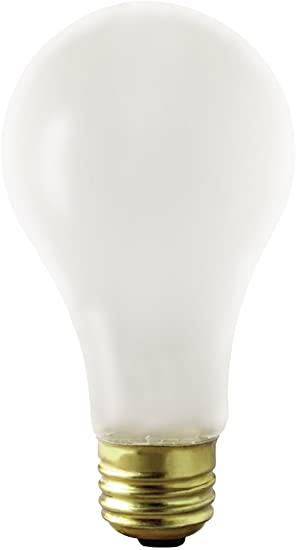 Satco S4883 150-Watt A21 Shatterproof Medium Base Light Bulb, Frosted