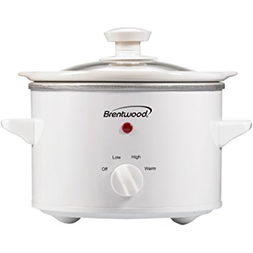 Brentwood Appliances SC-115W Slow Cooker, 1.5-Quart, White Body