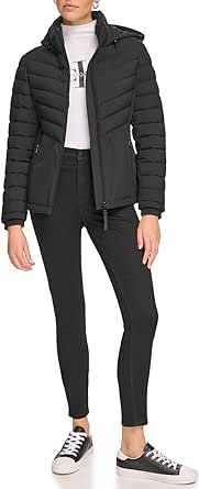 Calvin Klein Women's Light-Weight Hooded Puffer Jacket