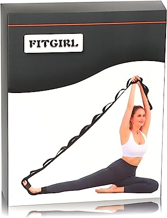 Yoga Stretching Strap,Fascia Stretcher,Exercise and Leg Lift Straps Equipment,with 10 Adjustable Loops,for Physical TherapyPlantar Fasciitis,Training Body Flex Stretching,Dance Pilates