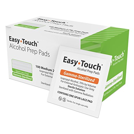 EasyTouch Alcohol Prep Pads – Gamma-Sterilized - (100 per box)
