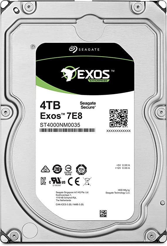 Seagate ST4000NM0035 Capacity 3.5'' HDD 4TB 7200 RPM 512n SATA 6Gb/s 128MB Cache Internal Hard Drive 4000 128 MB Cache 3.5-Inch Internal Bare or OEM Drives