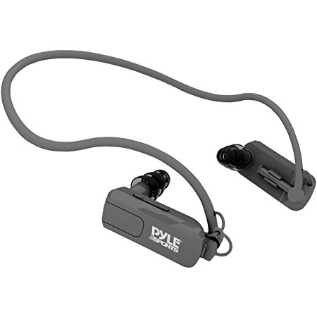 Pyle Waterproof Neckband MP3 Player and Headphones PSWP4BK, Black