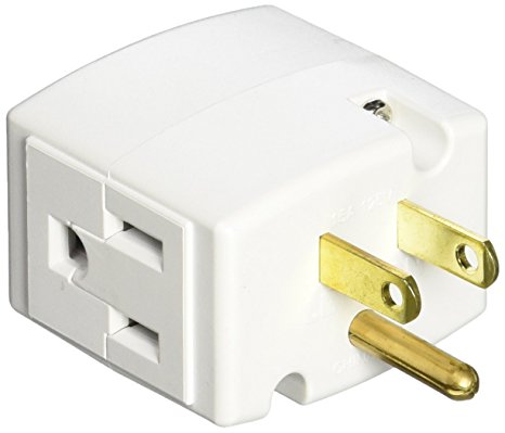 Leviton C22-00692-00W Plug-In Outlet Adapter Single To Triple Tap