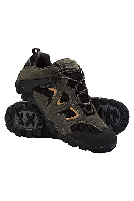 Mountain Warehouse Curlews Mens Waterproof Walking Shoes - Quick Drying Hiking Boots, Suede & Mesh Outer Material Outdoor Shoes, Rubber Sole - Ideal for Camping, Hiking