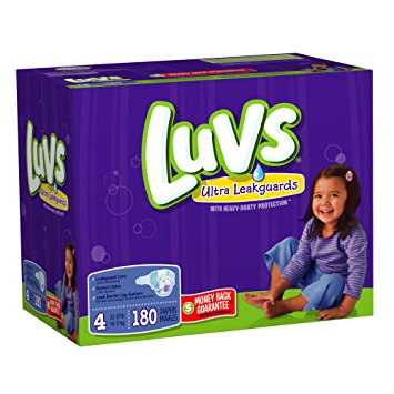 Luvs With Ultra Leakguards Size 4 Diapers 180 Count