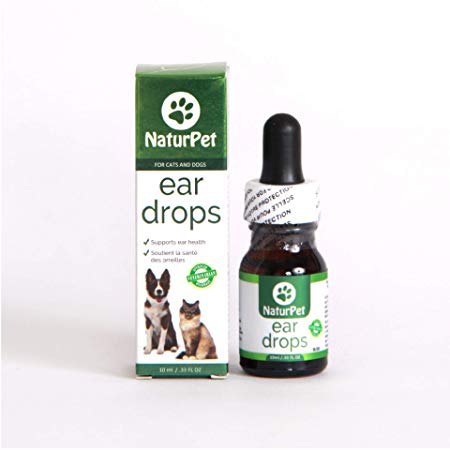 NaturPet Ear Drops | Natural Ear Infection Medicine For Dogs | Dog Ear Cleaner | Cat Ear Cleaner | Helps with Wax, Yeast, Itching & Unpleasant Odors