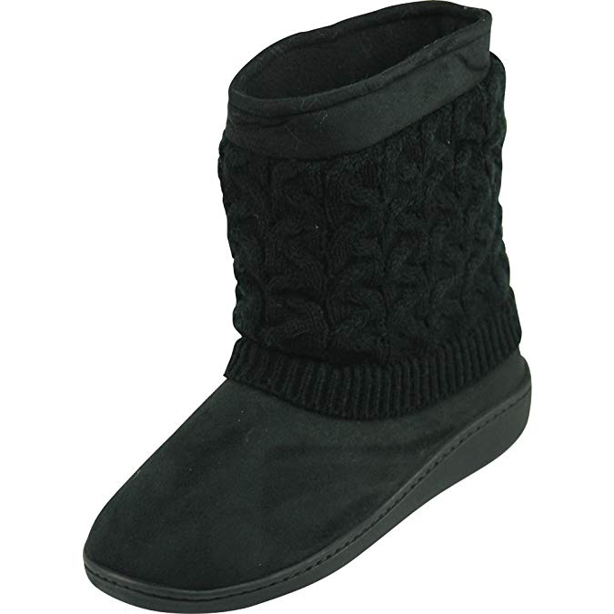 Forfoot Indoor Women Slippers Winter Warm Soft Fleece Bootie Slippers House Shoes