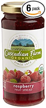 Cascadian Farm Raspberry Spread, 10-Ounce Glass Jars  (Pack of 6)