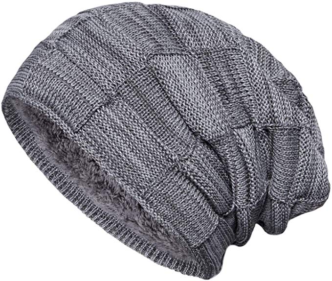 Slouchy Beanie Knit Winter Hats for Men and Women Soft Thick Warm Cap