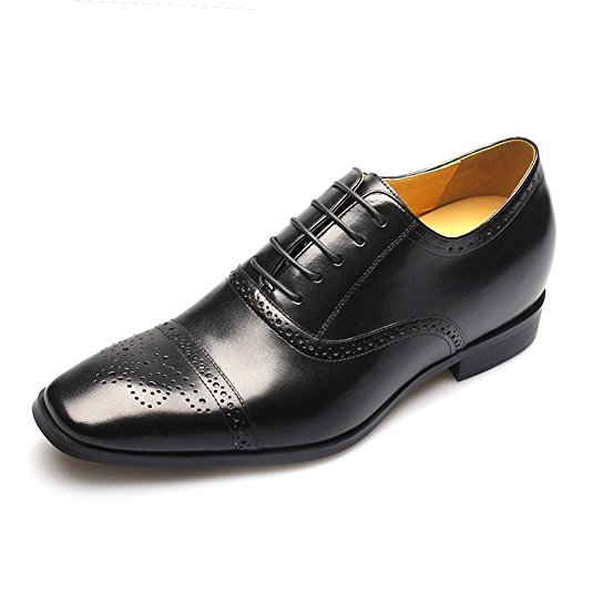 CHAMARIPA Height Increasing Shoes 2.76'' Taller Men Dress Elevator Shoes Heel Lifts K6531-1