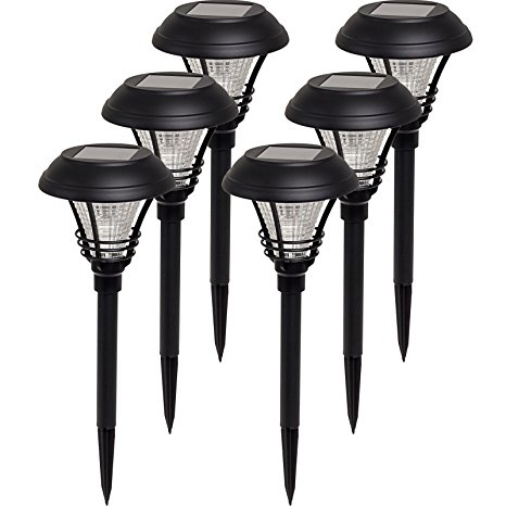 Westinghouse Kenbury LED Outdoor Garden Solar Path Lights (Black, 6 Pack)