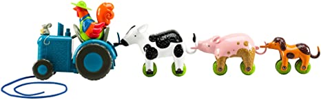 Educational Insights Bright Basics Tractor Pull, Farm Animal Playset, Toddler Toys, Ages 2