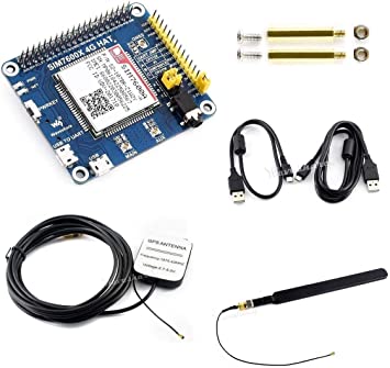 4G / 3G / GNSS HAT Module for Raspberry Pi Zero/Zero W/Zero WH/2B/3B/3B /4B/Jetson Nano, Based on SIM7600A-H, 4G Communication and GNSS Positioning Module Support LTE CAT4 up to 150Mbps