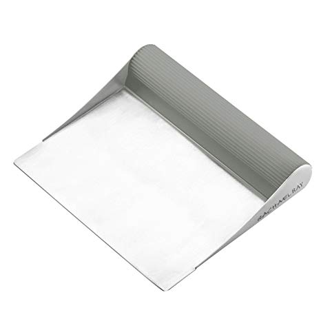 Rachael Ray Tools and Gadgets Stainless Steel Bench Scrape, Sea Salt Gray