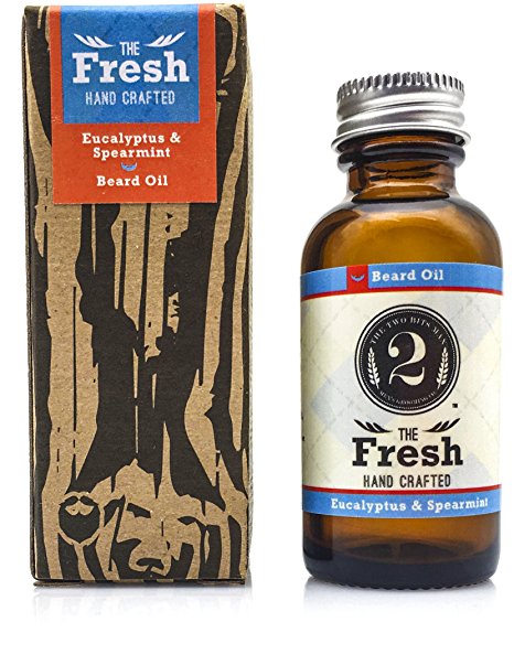 The Fresh Man Beard Oil - Eucalyptus & Spearmint - Beard Oil & Conditioner Fragranced with Essential Oils by The 2 Bits Man (1 oz.)