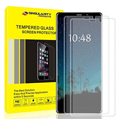 Galaxy Note8 Note 8 Screen Protector Glass, Singularity Products [Full Coverage] Tempered Glass Screen Protector Clear [Case Friendly] [OGS Touch Sensitivity] for Otterbox Galaxy Note 8 Case - 2 Pack