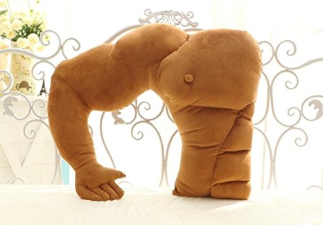 Muscle Man Body Arm Plush Cotton Pillow 58cm×48cm